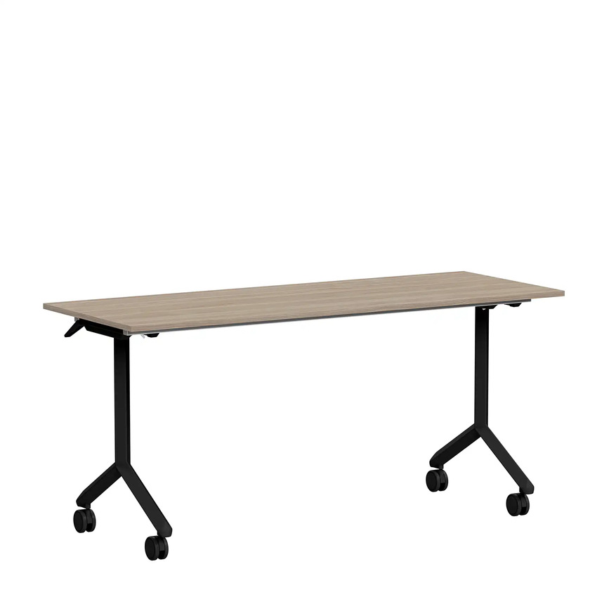 Fällbart bord Ergofunk Tilt 1600 x 600 vit ask/svart