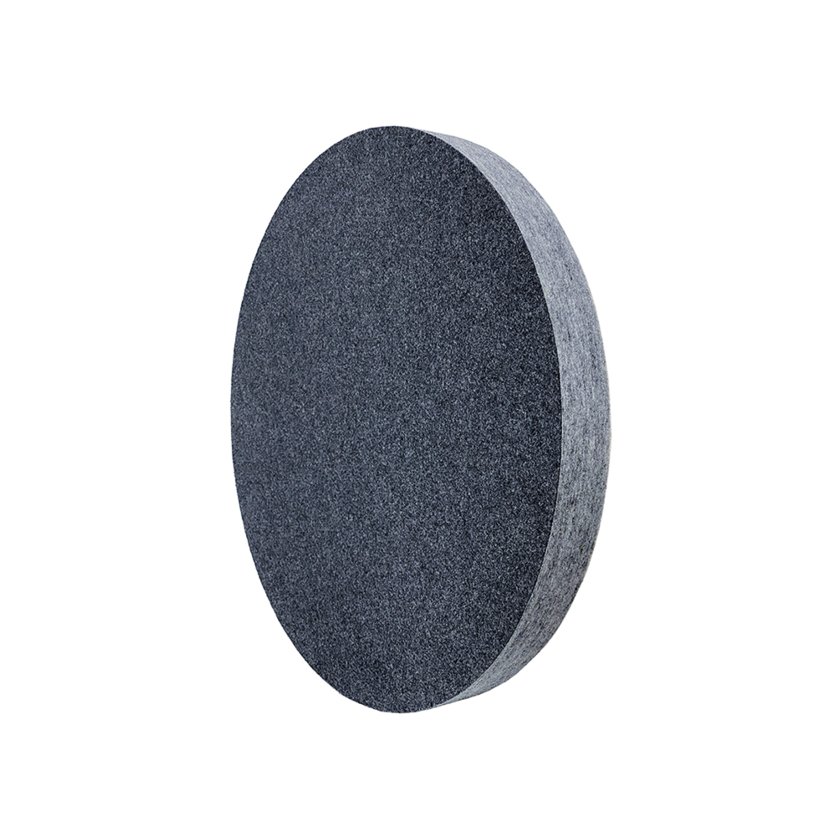 Väggabsorbent Soft i mörkblå färg med diameter 500 mm sedd från högersidan.