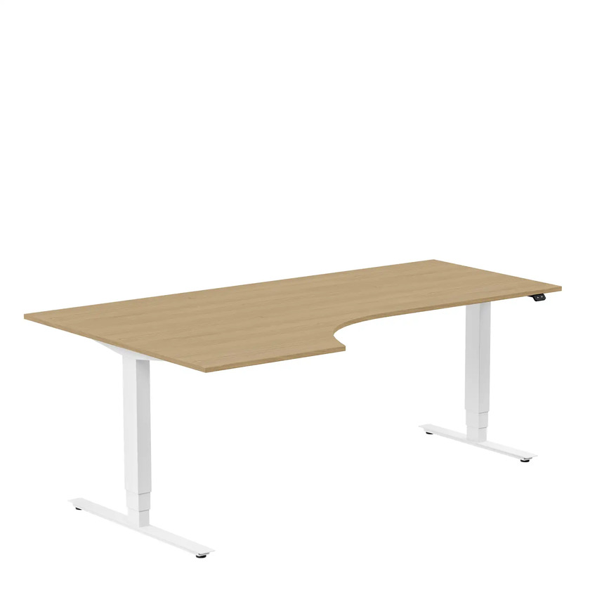 Ergofunk Max Left 2000 x 1200 oak/white