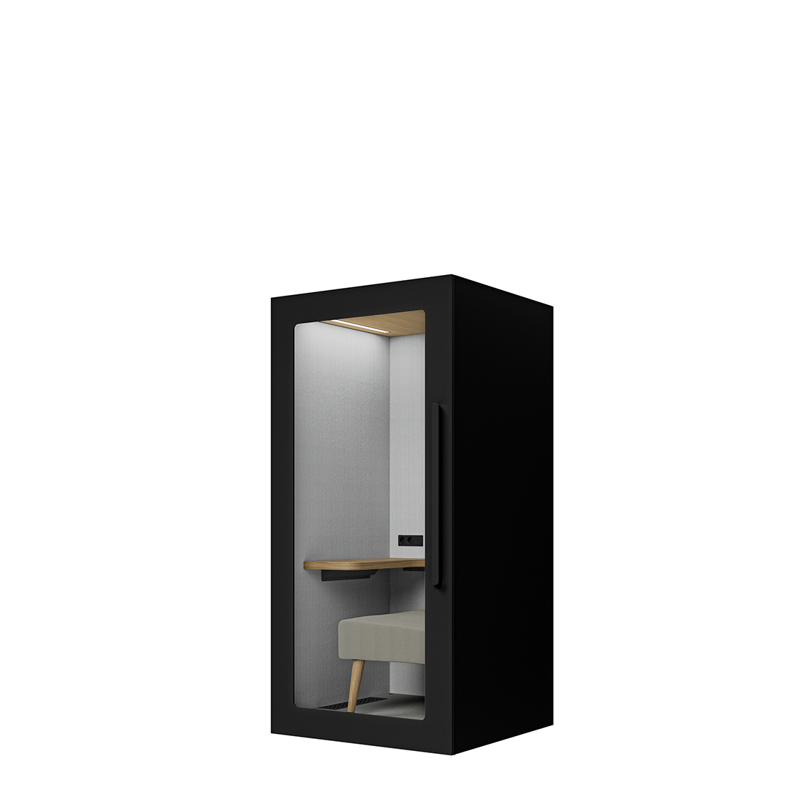 Lugnet Pod Fokus - Exteriör svart/Möbeltyg Cura 61259