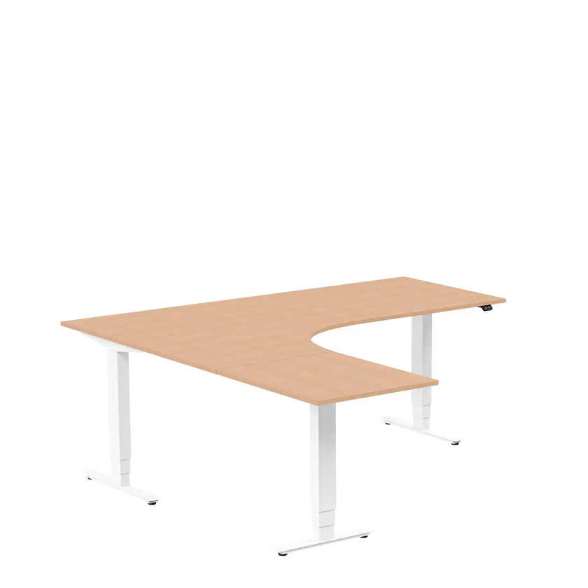 Ergofunk Max 3-ben Vänster 1800 x 2000 bok/vit