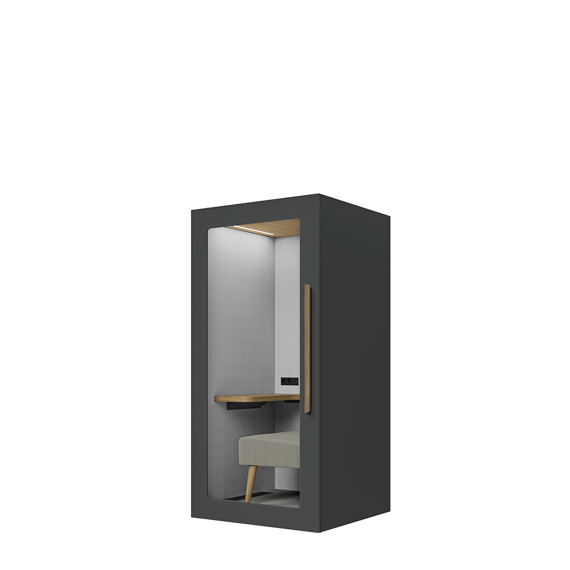 Lugnet Pod Fokus - Exteriör mörkgrå/Möbeltyg Cura 61259