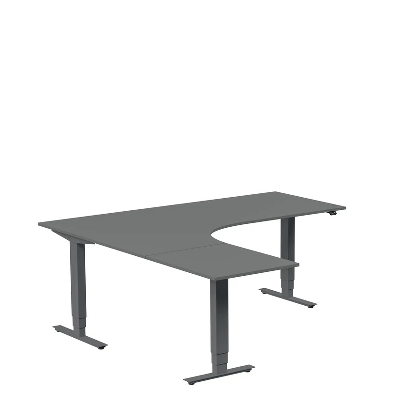 Ergofunk Max 3-ben Vänster 1800 x 2000 mörkgrå/antracit
