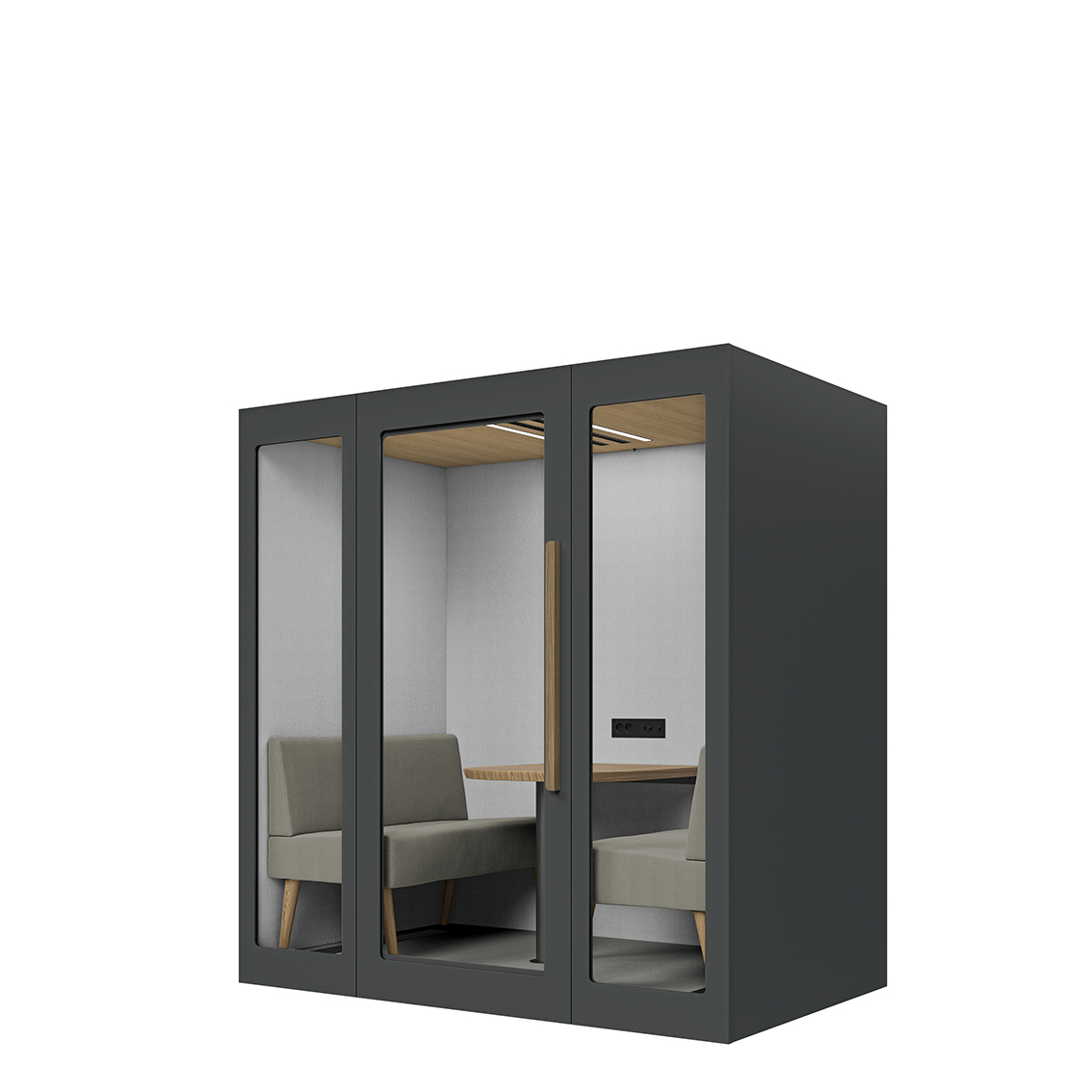 Lugnet Pod Kvartett - Exteriör mörkgrå/Möbeltyg Cura 61259