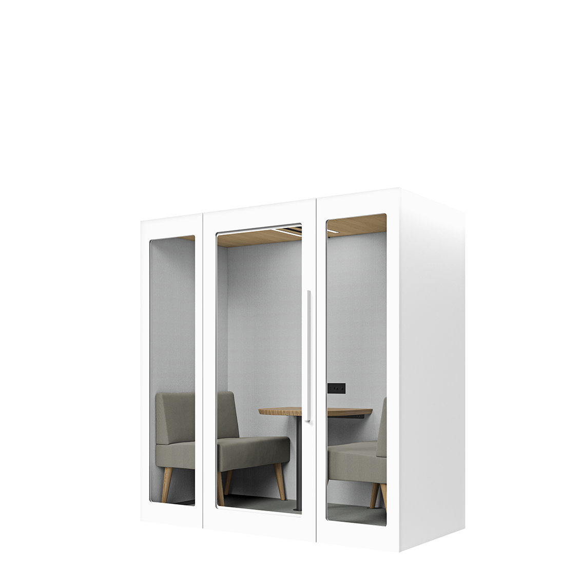 Lugnet Pod Duett - Exteriör vit/Möbeltyg Cura 61259