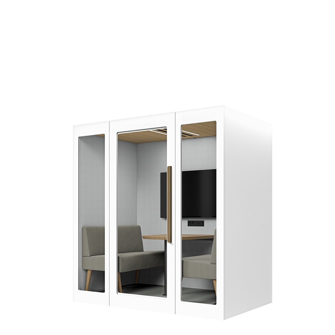 Lugnet Pod Kvartett - Exteriör vit/Möbeltyg Cura 61259