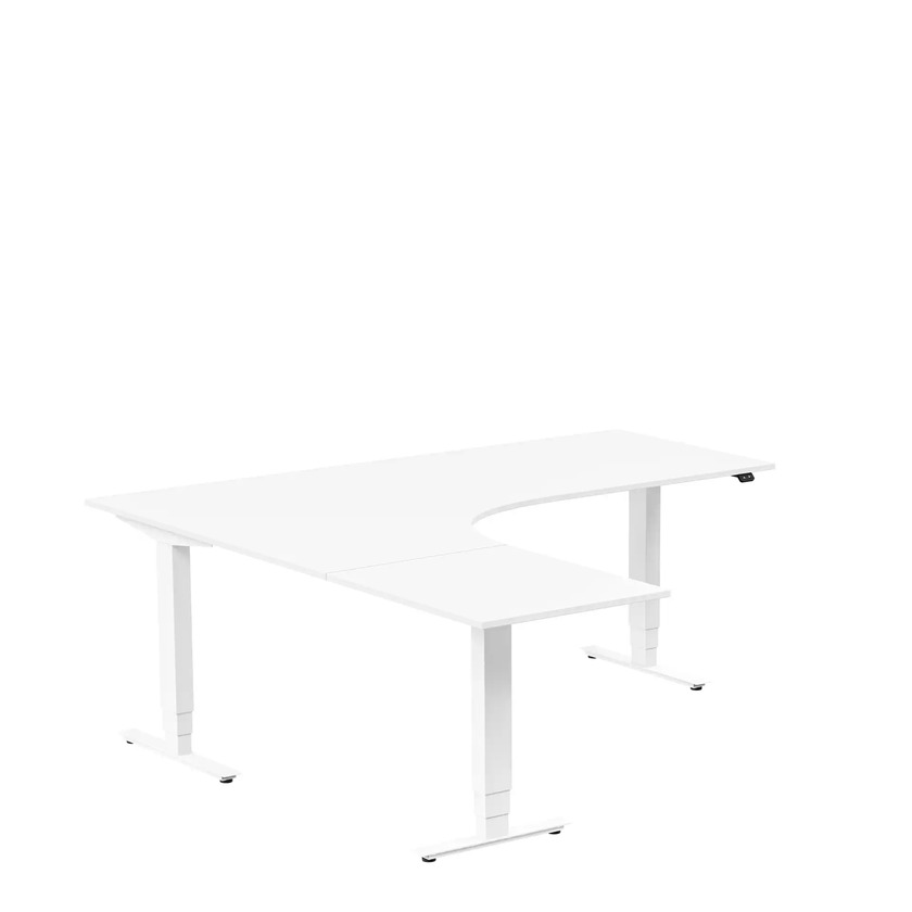 Ergofunk Max 3-ben Vänster 1800 x 2000 vit/vit