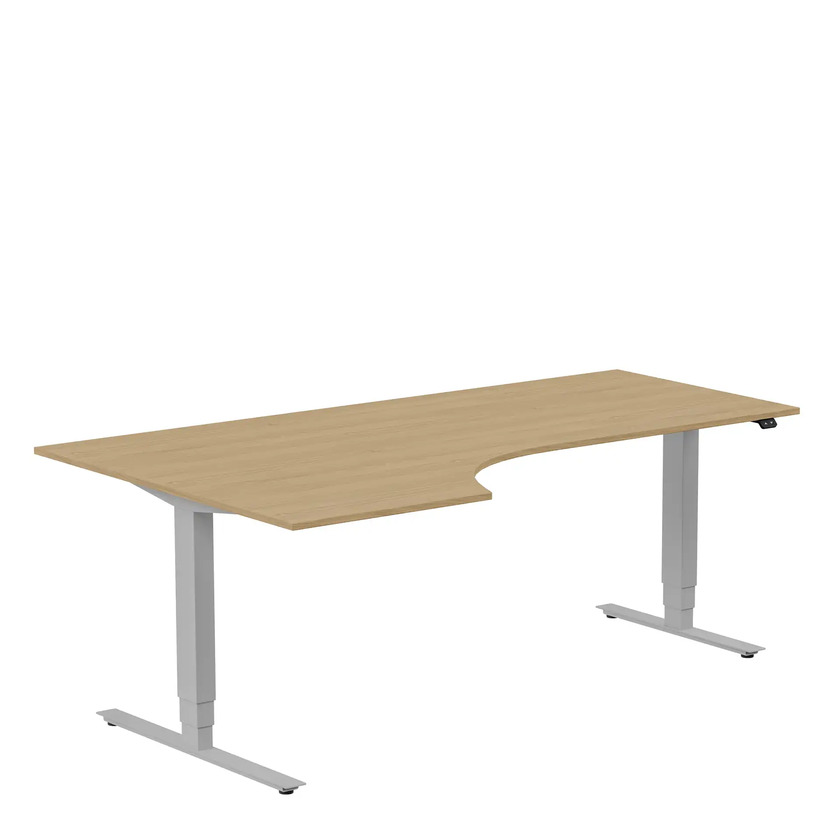 Ergofunk Max Left 2000 x 1200 oak/silver