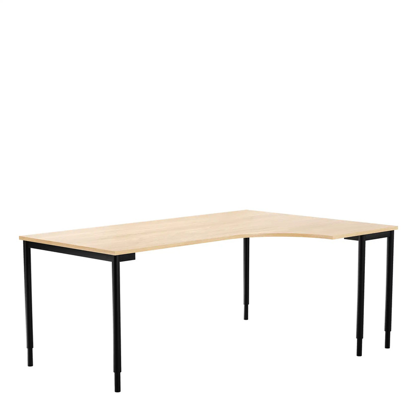 Hörnbord Höger 800 X 1600 X 1200 X 600 ek/svart