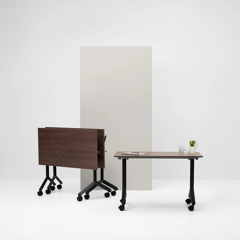 Fällbart bord Ergofunk Tilt 1200 x 800 vit ask/svart