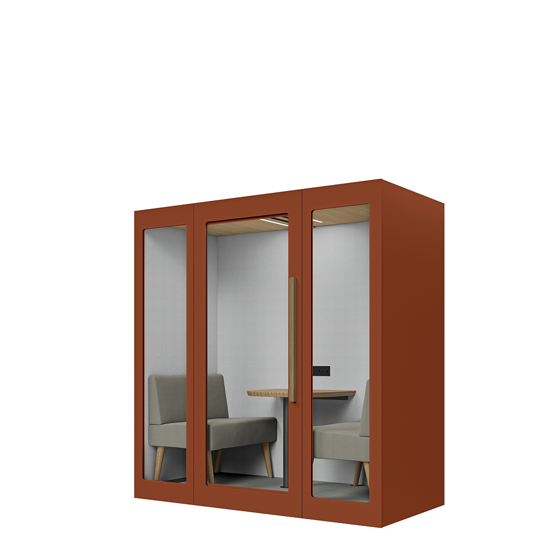 Lugnet Pod Duett - Exteriör vinröd/Möbeltyg Cura 61259