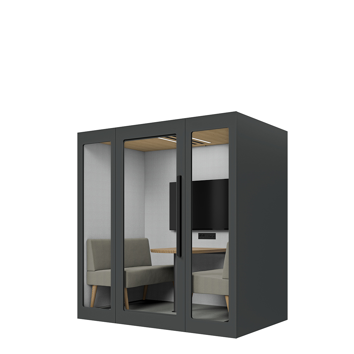 Lugnet Pod Kvartett - Exteriör mörkgrå/Möbeltyg Cura 61259