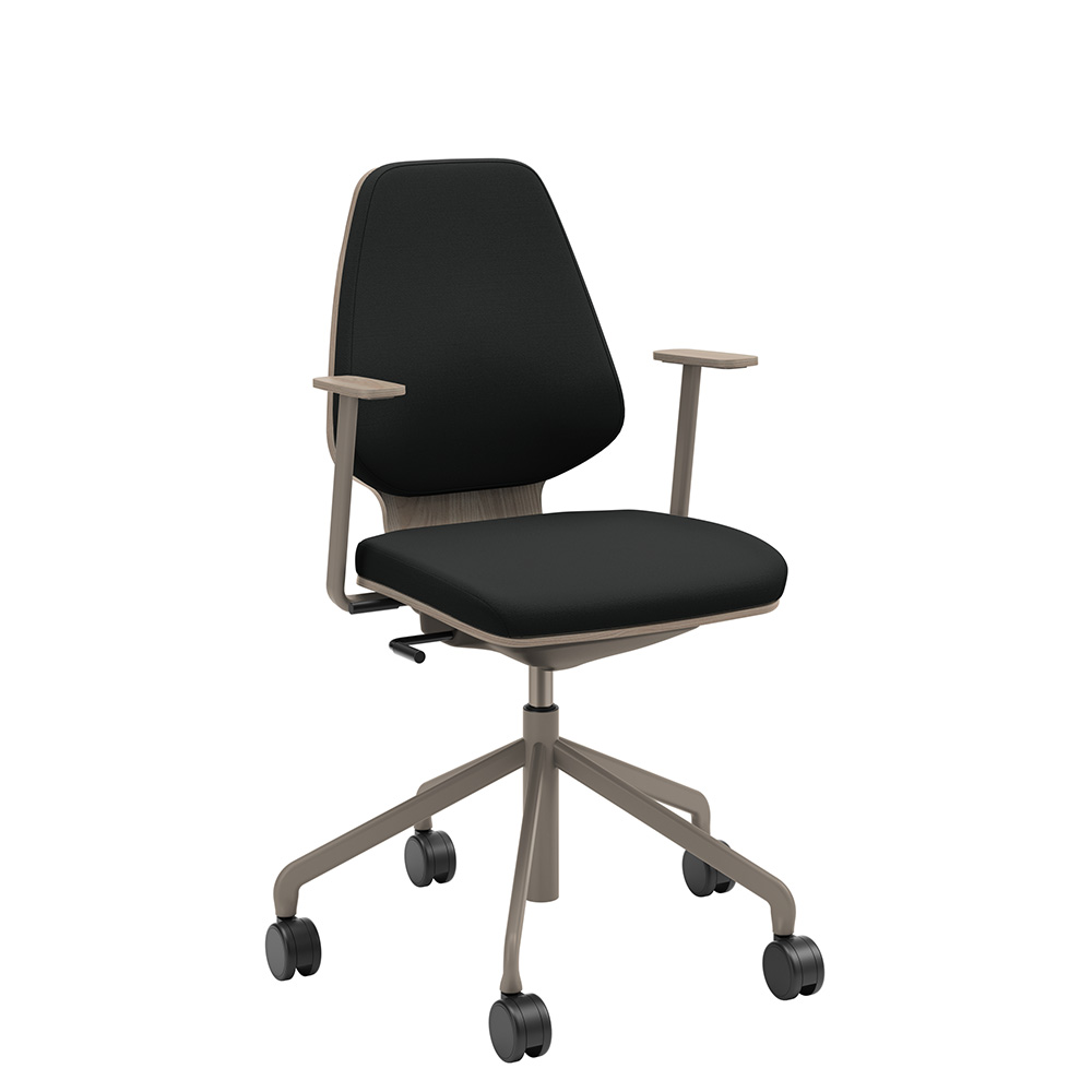 Råshult ask, armstöd, stativ champagne, tyg Cura Loop 60999