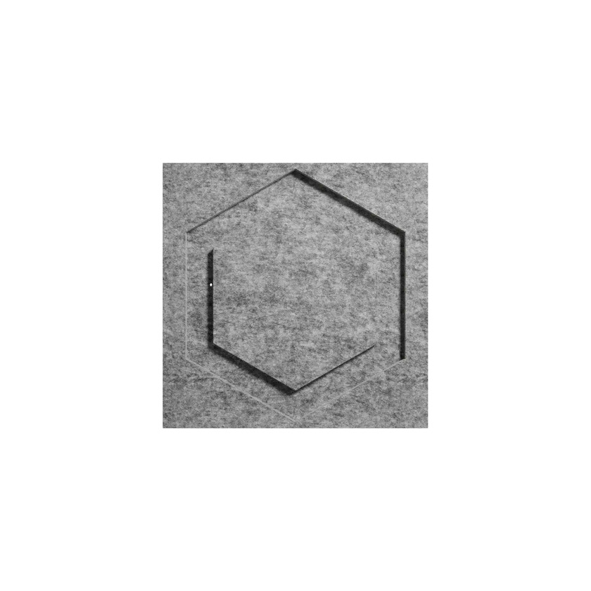 Väggabsorbent Edge förhöjd i kvadratisk form och i grå färg.